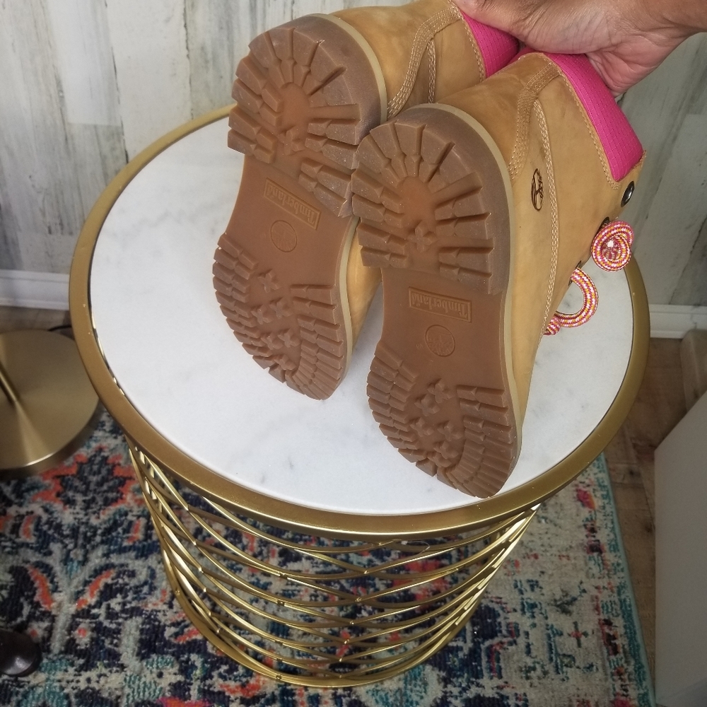 TIMBERLAND HERITAGE 6 INCH Waterproof Boot Pink Lace - Picture 7 of 8